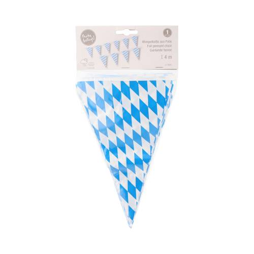 Wimpelkette, Folie 4 m "Bayrisch Blau" wetterfest-1