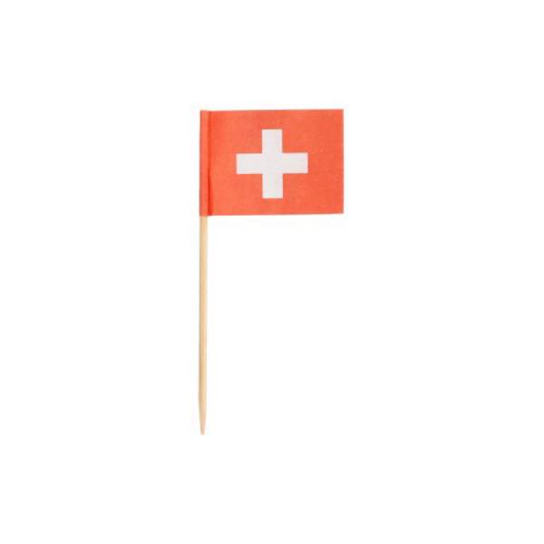 100 Deko-Picker 8 cm "Schweiz"