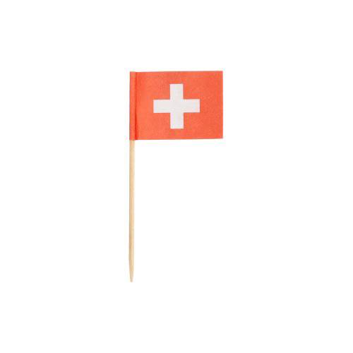 100 Deko-Picker 8 cm "Schweiz"-0