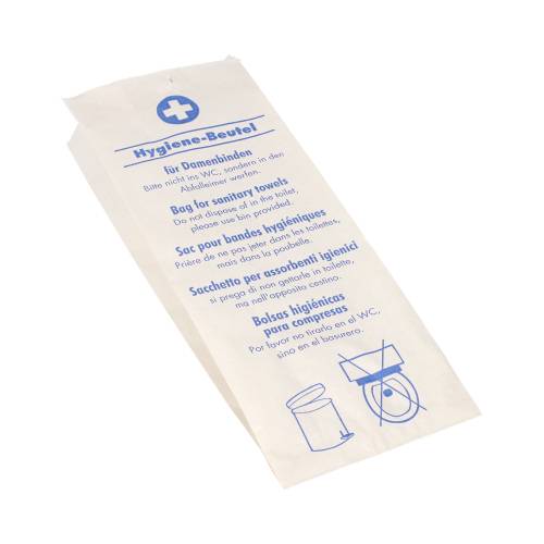 200 Hygienebeutel 28 cm x 11 cm x 5,5 cm weiss "bedruckt"-0