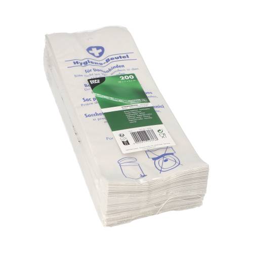 200 Hygienebeutel 28 cm x 11 cm x 5,5 cm weiss "bedruckt"-1