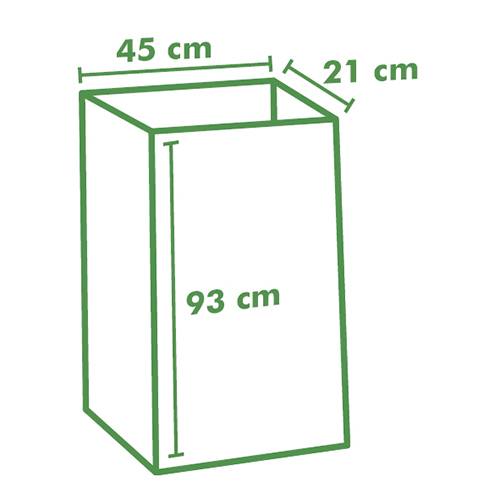 3 Abfallsäcke aus Papier "pure" 120 l 93 cm x 45 cm x 21 cm braun , 2-lagig-1