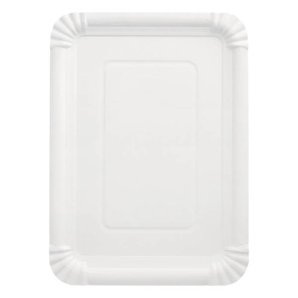 25 Teller, Pappe "pure" eckig 21,5 cm x 29 cm weiss