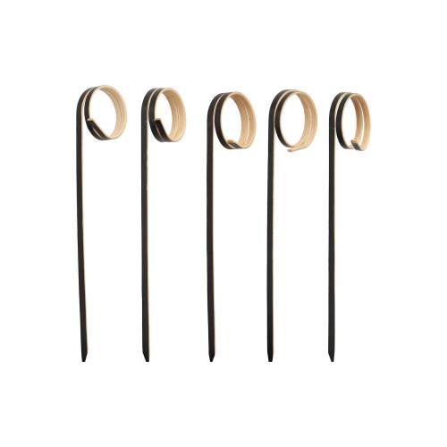 100 Fingerfood - Picker 11 cm schwarz "Twister"-0
