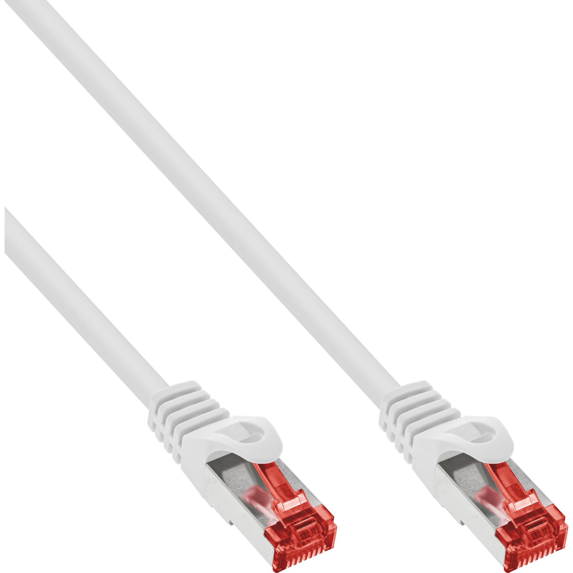 InLine® Patchkabel, S/FTP (PiMf), Cat.6, halogenfrei, Kupfer, weiß, 2m-0