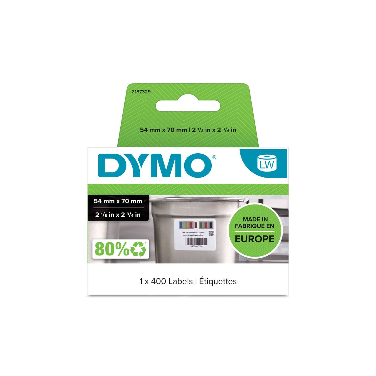 Dymo Papier - 54 x 70 mm 400 Etikett(en) (1 Rolle(n)
