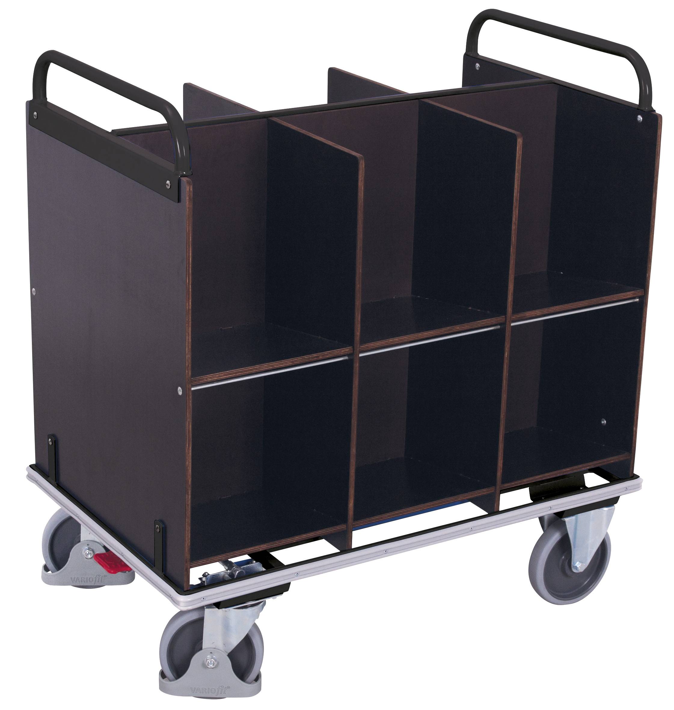 Cordes Aktenwagen mit 12 Fächern, RAL 7016 sw-700.995/AG-0