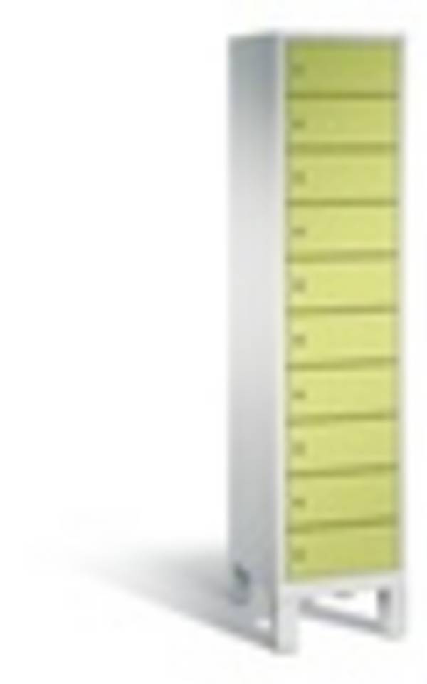 C+P Schließfachschrank Evolo, H1850xB420xT500mm, 7035/0024