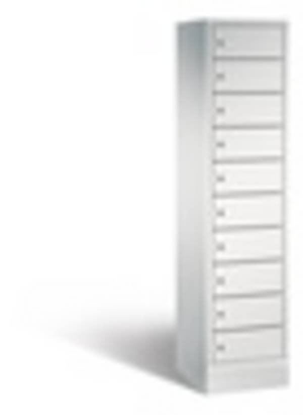 C+P Schließfachschrank Evolo, H1850xB420xT500mm, 7035/7035