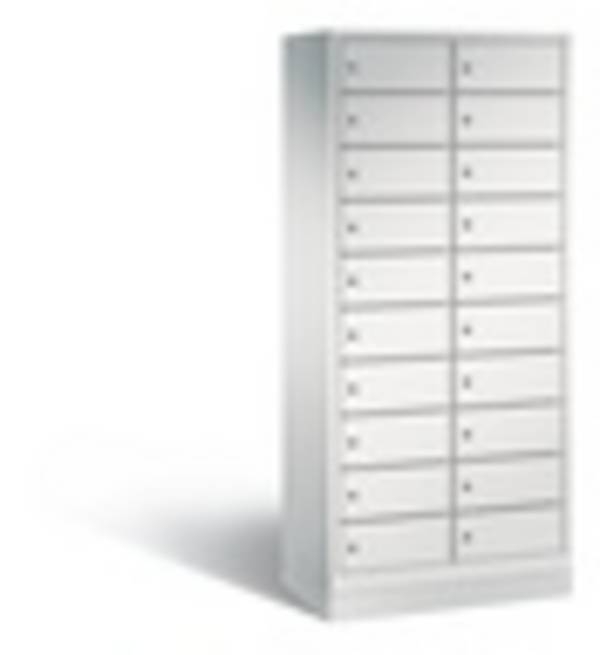 C+P Schließfachschrank Evolo, H1800xB810xT500mm, 7035/7035