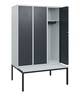 C+P Spind Classic PLUS, Bank, 3 Abteile, 1950x1200x815mm, 7035/7016-1