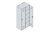 C+P Wäsche-Spind Classic PLUS, 2 Abteile, 1850x800x500mm, 7035/7016-2