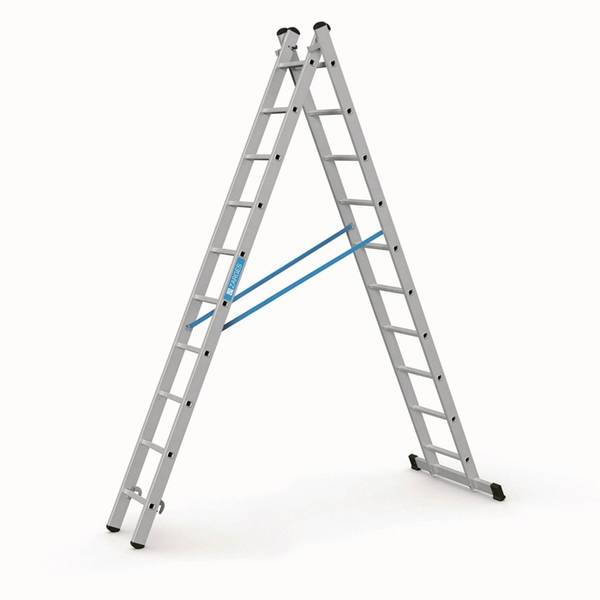 Steh-Schiebeleiter Combimaster Plus X 2x10Sprossen L.2,98-4,94m Arbeits-H.5,7m