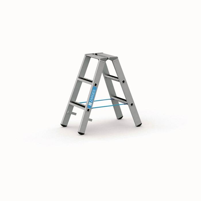 Stufen-Stehleiter R13step B 2x3 Stufen L.0,88m Arbeits-H.2,3m G.5,8kg Zarges-0
