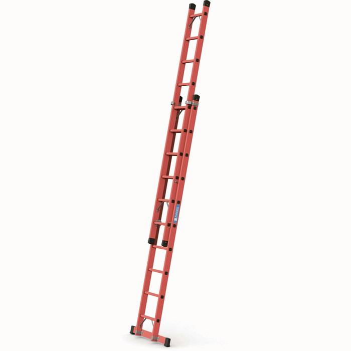 Schiebeleiter GFK Sprossen 2 x 10 Arbeitshöhe b.ca.5700mm-0