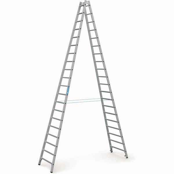 Stehleiter Coni B 2x20Sprossen L.5,7m Arbeits-H.6,7m LM Holm-H.73mm Zarges