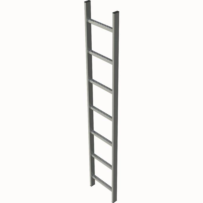 Schachtleiter 14Sprossen L.3,92m LW 400mm Stahl feuerverz. Außen-B.440mm Zarges-0