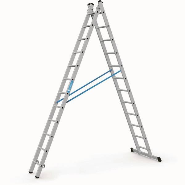 Steh-Schiebeleiter Combimaster Plus X 2x12Sprossen L.3,54-6,06m Arbeits-H.6,8m