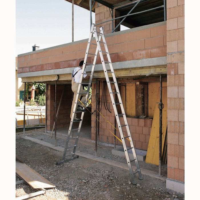 Steh-Schiebeleiter Combimaster Plus X 2x12Sprossen L.3,54-6,06m Arbeits-H.6,8m-2