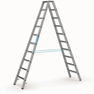 Stufen-Stehleiter R13step B 2x10 Stufen L.2,83m Arbeits-H.4,15m G.14,7kg Zarges-0