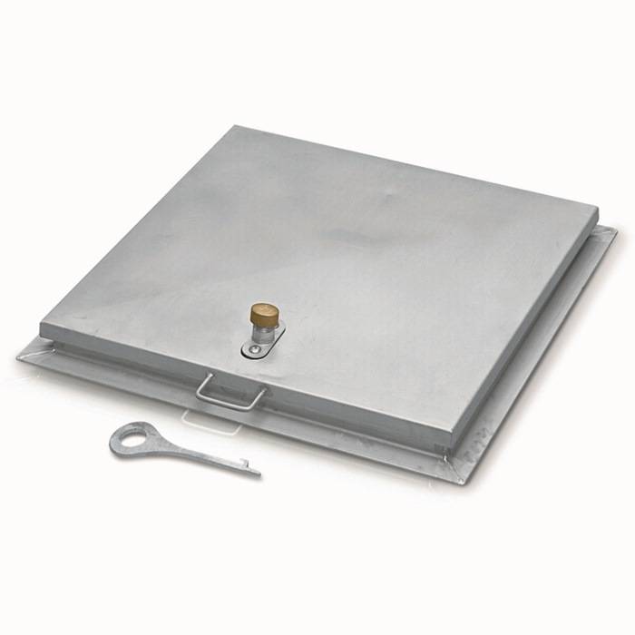 Schachtabdeckung Schachtmaß LW 1200x1200mm V2A eckig m.Gummidichtung/Isolierung-0