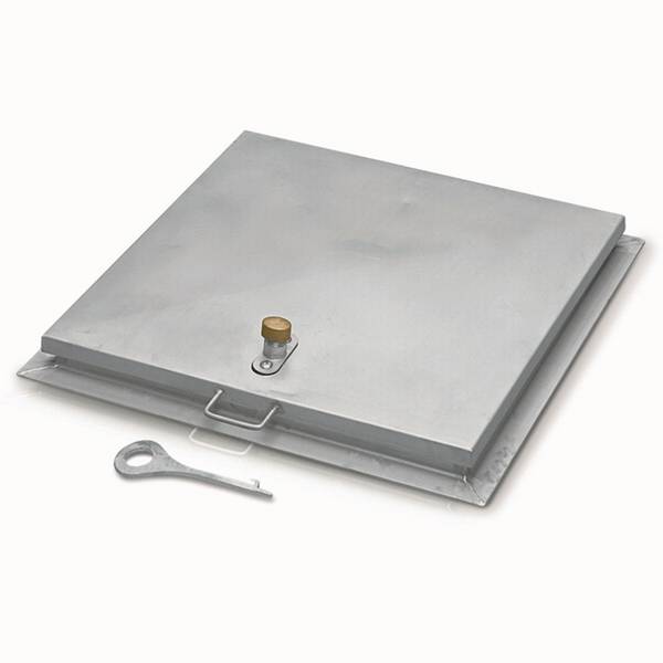 Schachtabdeckung Schachtmaß LW 1200x1200mm V2A eckig m.Gummidichtung/Isolierung