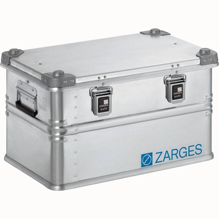 ZARGES Universalkiste K 470 - 60 l, Lagerbox, Alu Kiste - Breite 600 mm - Höhe 340 mm - Tiefe 400 mm - Aluminiumkiste-0