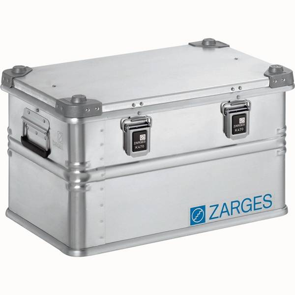 ZARGES Universalkiste K 470 - 60 l, Lagerbox, Alu Kiste - Breite 600 mm - Höhe 340 mm - Tiefe 400 mm - Aluminiumkiste