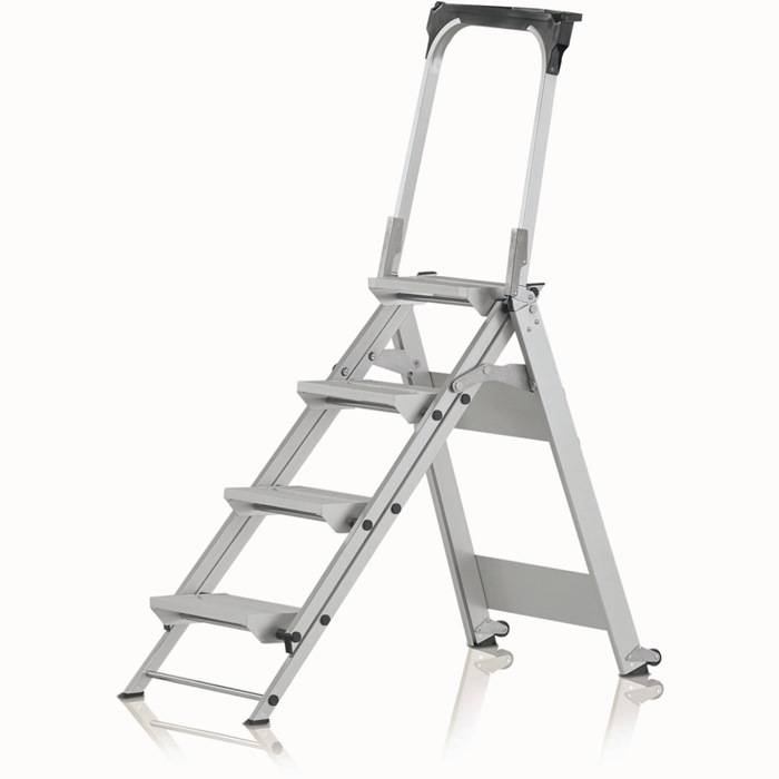 Sicherheitstreppe Plazastep P 5Stufen Arbeits-H.3,1m G.13kg Holm-H.68mm Zarges-0