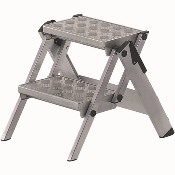 Stufentritt Plazatec P 2Stufen Arbeits-H.2,45m G.3,9kg Riffelblechbelag Zarges