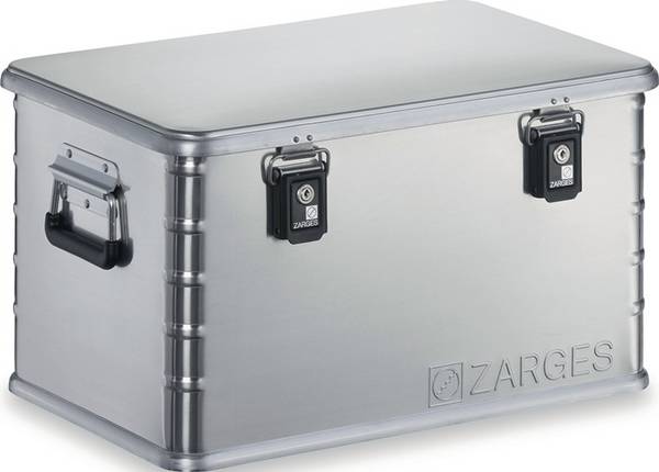 Zarges Box, Lagerbox, Alu Kiste - Aluminium - 60 l - Höhe 330 mm - Breite 600 mm - Tiefe 400 mm - Transportkiste