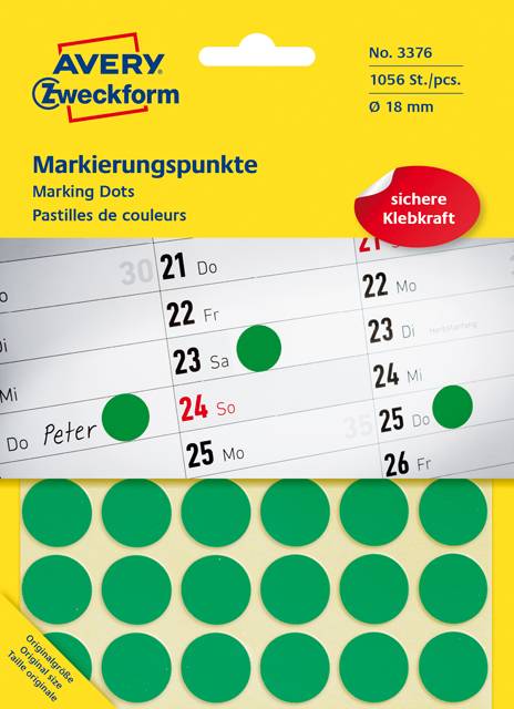 Markierungspunkte, Avery 3376-0