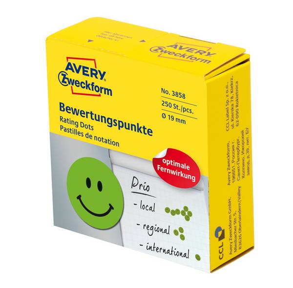 Bewertungspunkte, Avery 3858