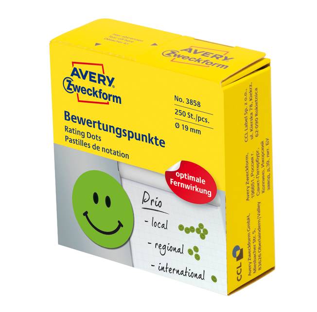 Bewertungspunkte, Avery 3858-0