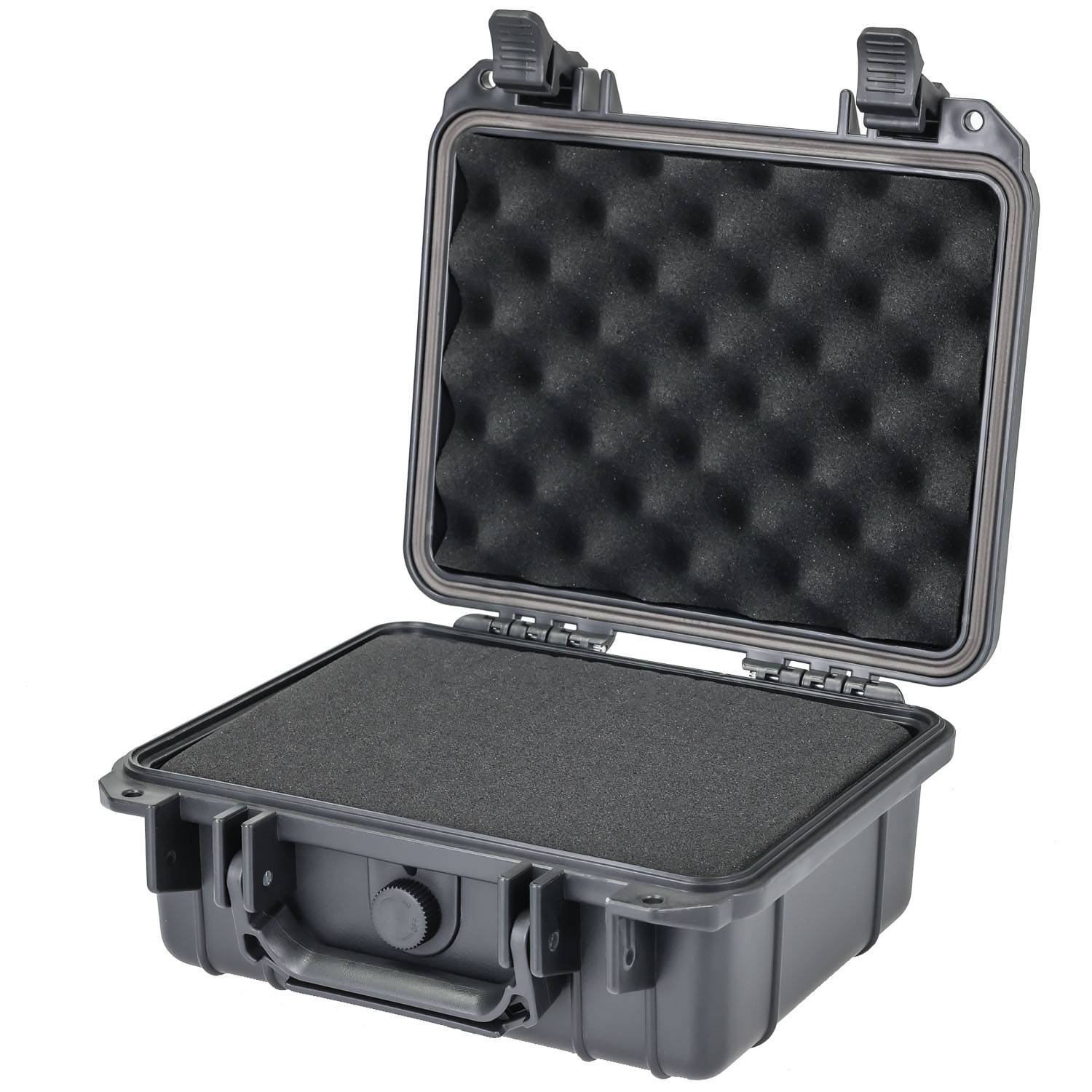 HMF ODK100 Outdoor-Fotokoffer, Transportkoffer mit Rasterschaumstoff, 27 x 24,5 x 13 cm-0
