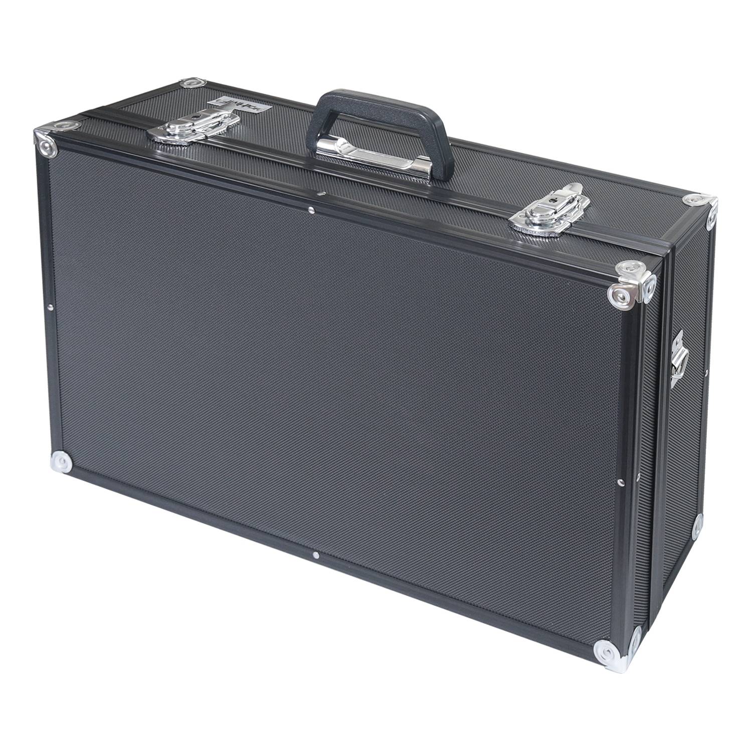 HMF 14521-02 Alu Fotokoffer, Waffenkoffer mit Rasterschaumstoff, 56,5 x 36 x 16 cm, Schwarz-3