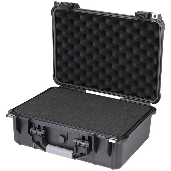 HMF ODK100 Outdoor-Fotokoffer, Transportkoffer mit Rasterschaumstoff, 41 x 32 x 17,5 cm