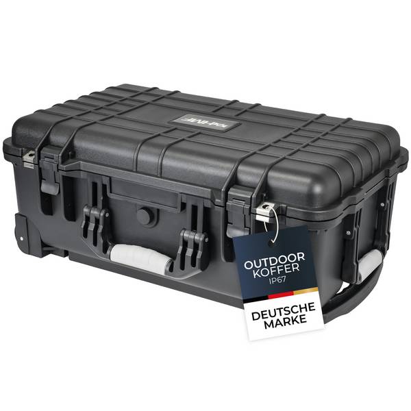 HMF ODK400 Outdoor-Trolley, Fotokoffer mit Rasterschaumstoff, 56 x 34,5 x 23 cm