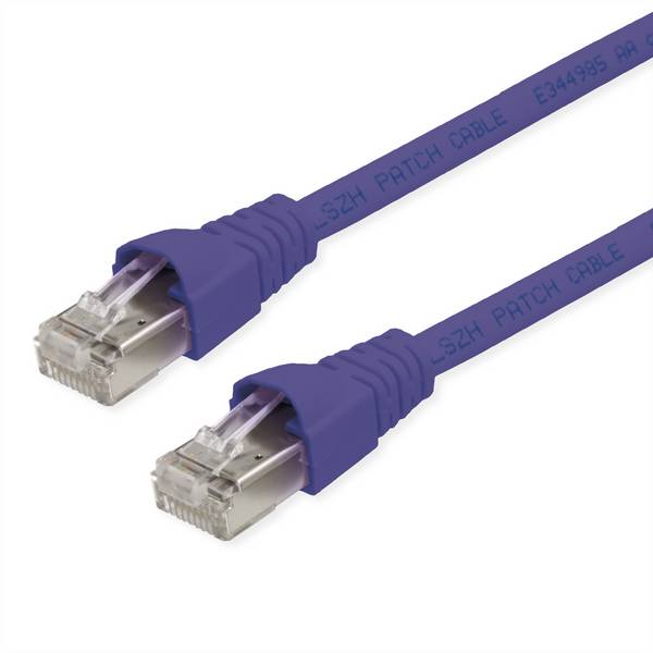 TELEGÄRTNER Patchkabel S/FTP, Cat.6A, LSOH, lila, 1 m