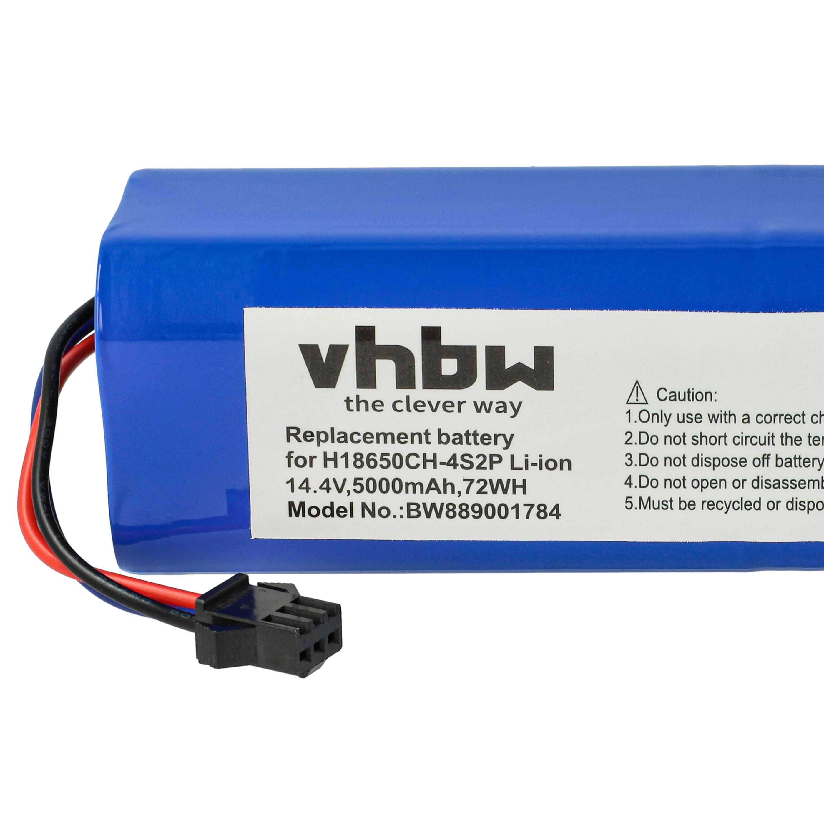 vhbw Akku kompatibel mit iBoto Smart L925 Aqua Saugroboter (5000 mAh, 14,4 V, Li-Ion)-4