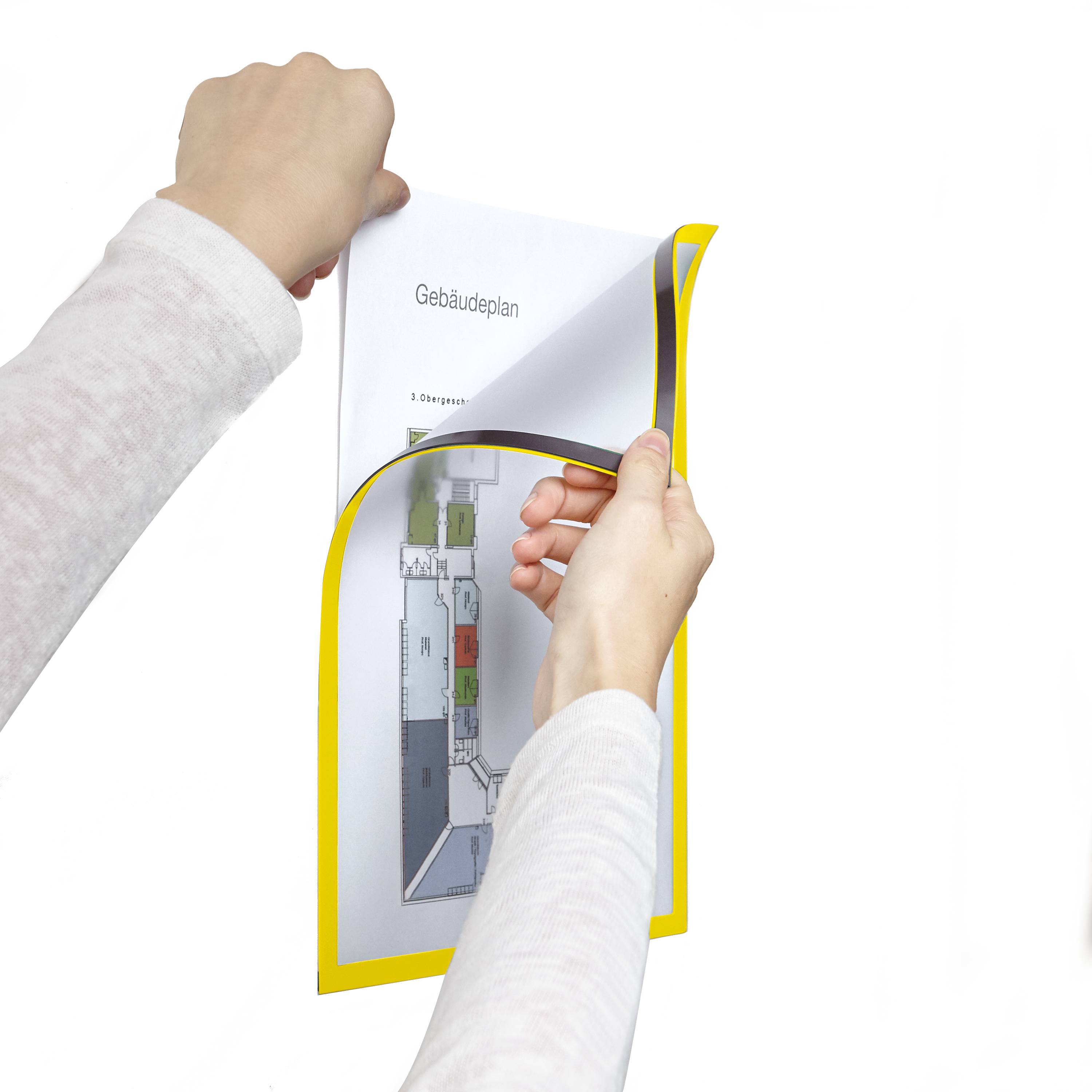 Magnetofix Sichtfenster gelb DIN A4 5St-4