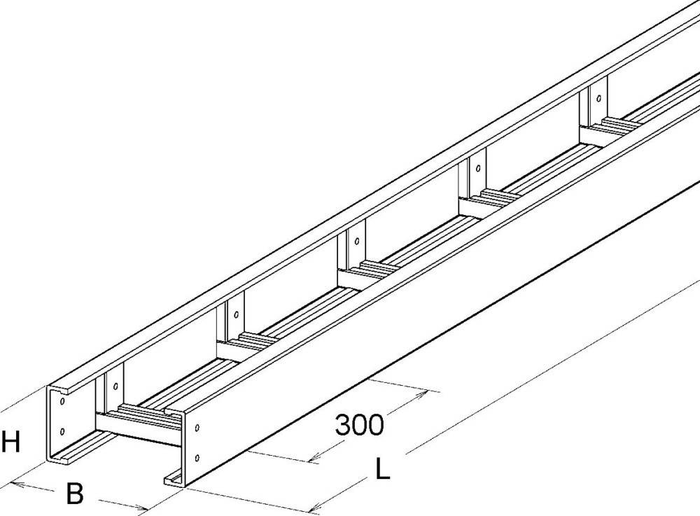 3 Mtr. Niedax GFK-Kabelleiter ULL 100.150/3-1