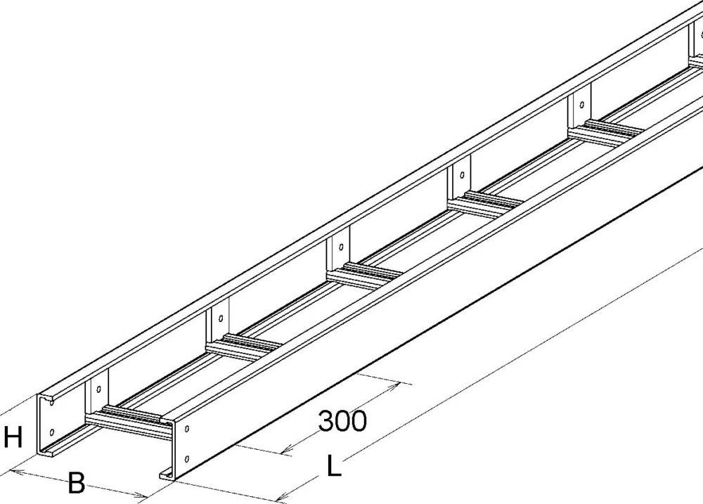 3 Mtr. Niedax GFK-Kabelleiter ULL 80.200/3-1