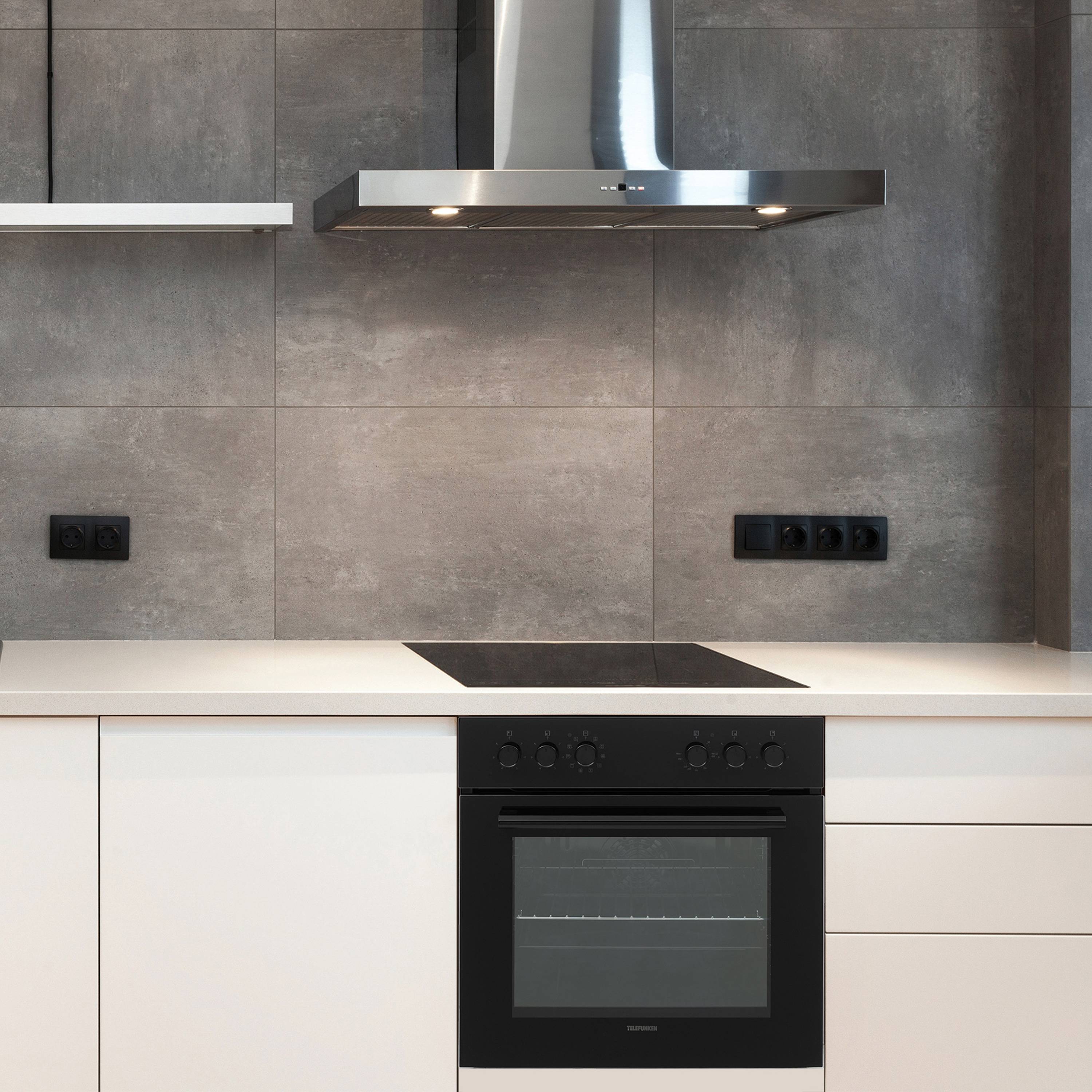 Telefunken ECHS65A-B2 Einbauherd-Set | Elektro-Herd-Kochfeld-Kombi | Backofen & Glaskeramik-Kochfeld | Hot Air Shield-1
