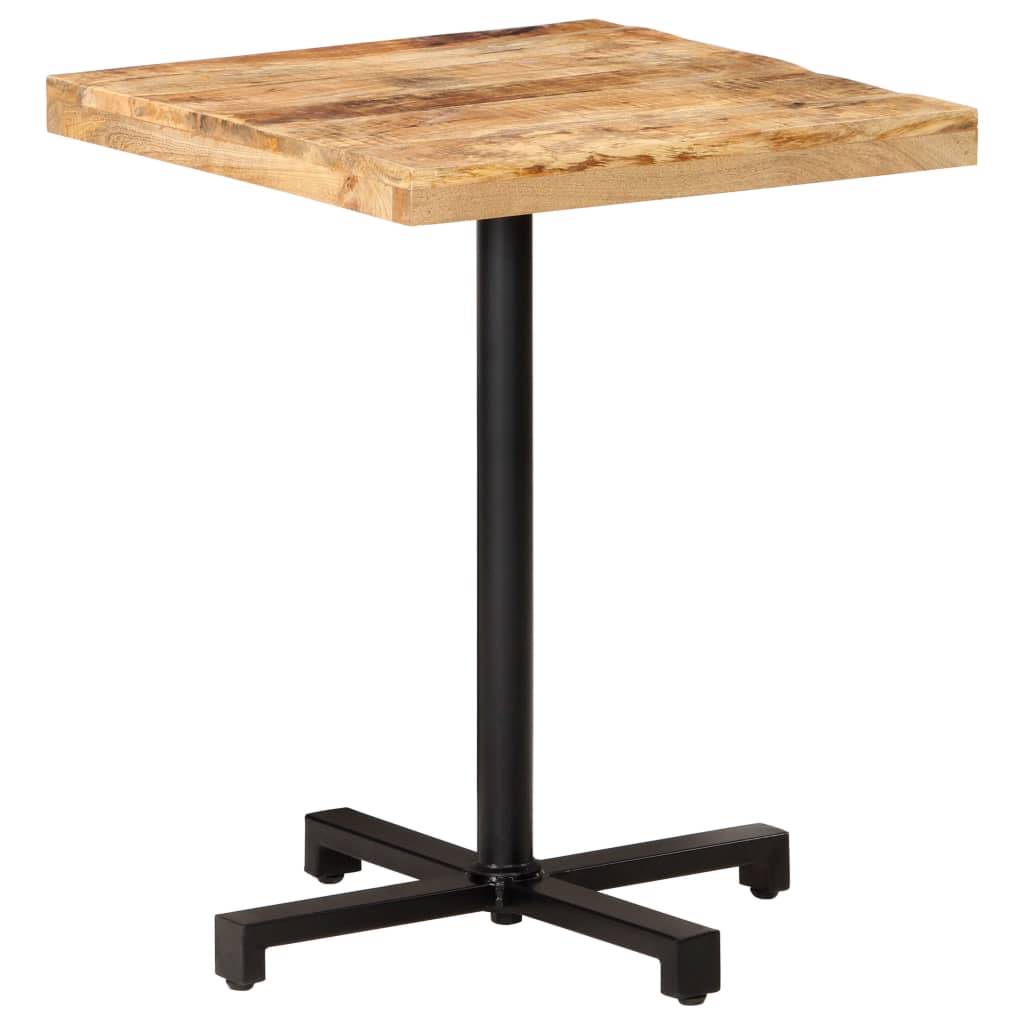 vidaXL Bistrotisch Quadratisch 60x60x75 cm Raues Mangoholz