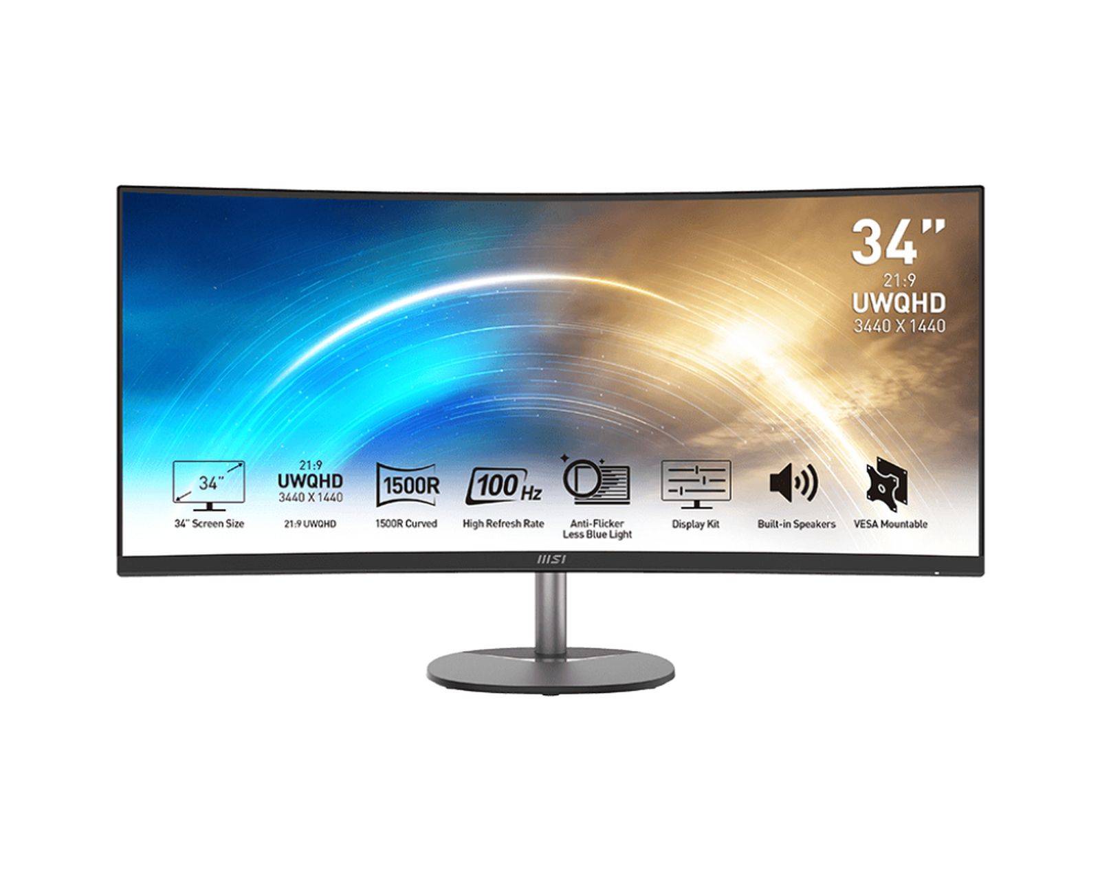 MSI 86,36cm(34") Curved VA UWQHD PRO MP341CQDE HDR/HDMI/4ms-0