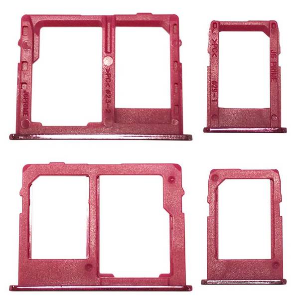Simkarten Halter für Samsung Galaxy J4 Plus J415F 2018 Card Tray SD Rose Rot