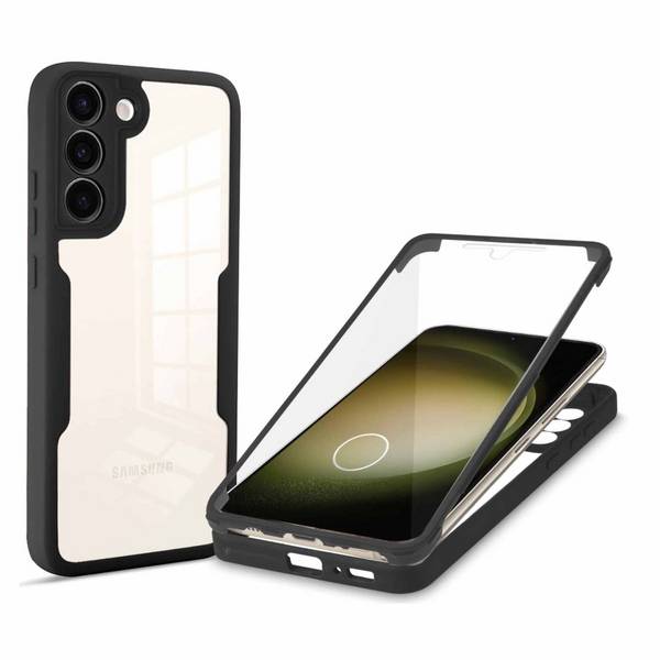 Für Samsung Galaxy S24 Full Cover 360 Grad Acrylic Hybrid TPU Schutz Hülle Etuis