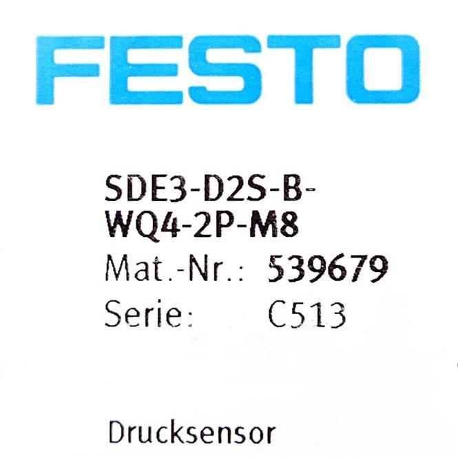 FESTO Drucksensor 539679 (SDE3-D2S-B-WQ4-2P-M8)-1