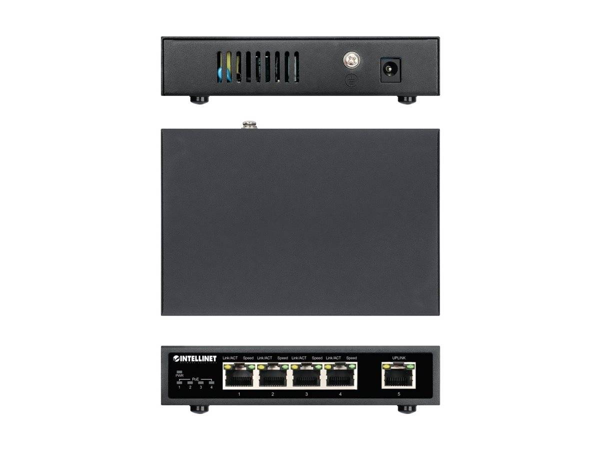 Intellinet 5-Port Gigabit PoE+ Switch 62W 1 Gbps Power over Ethernet-2